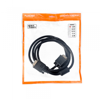 CABO VGA SVGA P/MONITOR 1,8M PRETO PC-MON1802 PLUS CABLE