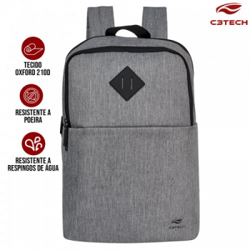 MOCHILA NOTEBOOK 15,6 MC-40GY CINZA C3 TECH