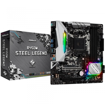 PLACA MAE AMD ASROCK B450M STEEL LEGEND DDR4 AM4 90MXB9Y0A0BAYZ