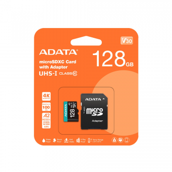 CARTAO DE MEMORIA SD ADATA CLASS 10UHSI 128GB MICRO + ADAPTADOR AUSDX128GUICL10A1RA1