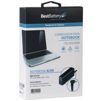 FONTE NOTEBOOK ACER 19V 3.42 65W