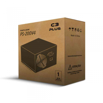 FONTE ATX 200W REAIS SATA PS-200V4 S/CABO C3 TECH