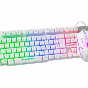 KIT GAMER TECLADO+MOUSE BRANCO RGB USB KMW52+MOA8 K-MEX