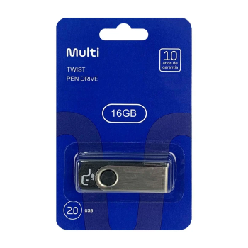 PEN DRIVE 16 GB TWIST PRETO MULTILASER
