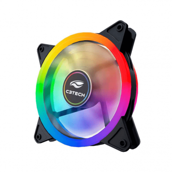 COOLER PARA GABINETE C3TECH 120X120X25MM LED 7 CORES F7L140M