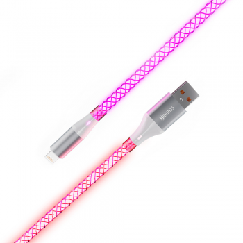 CABO USB-A LIGHTNING LED LIGHT RAINBOW - HREBOS - CB-507