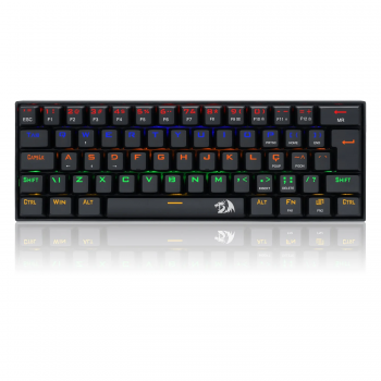 TECLADO GAMER REDRAGON LAKSHMI RAINBOW PRETO SWITCH AZUL K606R