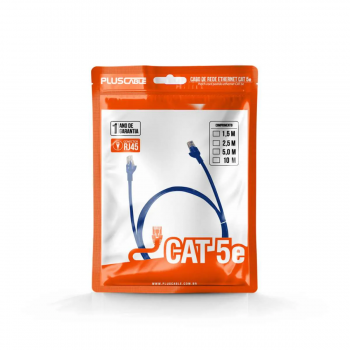 PATCH CORD CAT.5E 10M AZUL PC-CBETH10001 PLUS CABLE