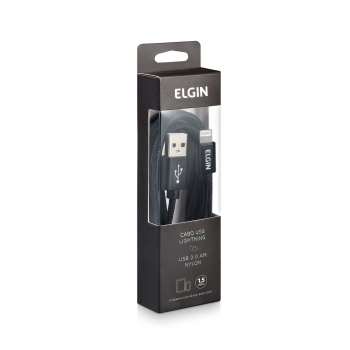 CABO LIGHTNING X USB 2.0 AM 1M PRETO 46RCAPPLEPDS ELGIN@