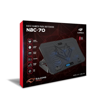 BASE GAMER P/NOTEBOOK ATE 15,6 LED NBC-70BK C3 TECH