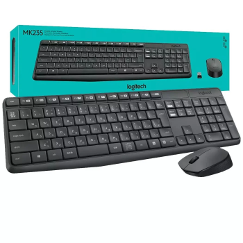 KIT TECLADO E MOUSE SEM FIO LOGITECH MK235