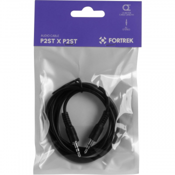 CABO DE AUDIO P2 3,5MM X P2 3,5MM 1,5M PLC-201 52577 FORTREK