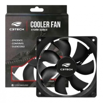 COOLER FAN P/GABINETE 120X120X25 PRETO F7-100BK C3 TECH