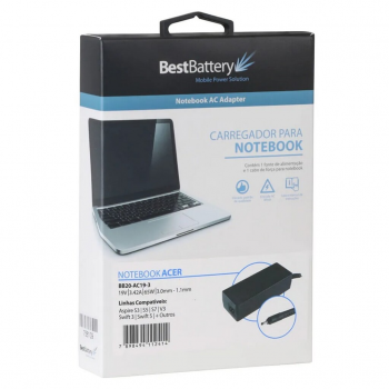 FONTE NOTEBOOK ACER 65W PINO FINO