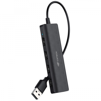 HUB USB 2.0 4 PORTAS HU230BK PRETO C3 TECH