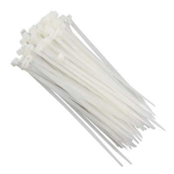 ABRACADEIRA NYLON ENFORCA GATO FOXLUX 100mm × 2.5mm branca (emb 100un)