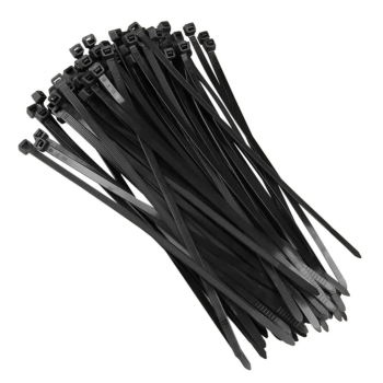 ABRACADEIRA NYLON ENFORCA GATO FOXLUX 100mm × 2.5mm preta (emb 100un)