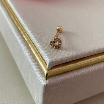 Piercing orelha coração