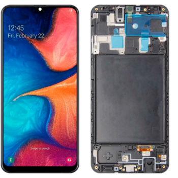 TELA SAMSUNG A20 OLED C/A (SM-A205G) - PRETO