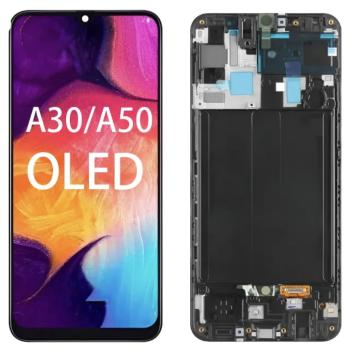 TELA SAMSUNG A30/A50/A50S OLED DIAMONDS C/A - PRETO