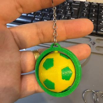 CHAVEIRO BOLA DO BRASIL 3D
