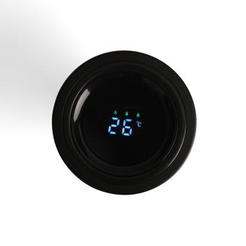 Caneca Térmica inox 500ml com infusor, e display LED com termômetro digital na tampa para indicar a temperatura do líquido.
