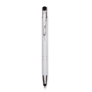 Caneta Metal Touch ponta com revestimento emborrachado.