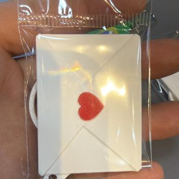 CHAVEIRO ENVELOPE DIA DOS NAMORADOS 3D