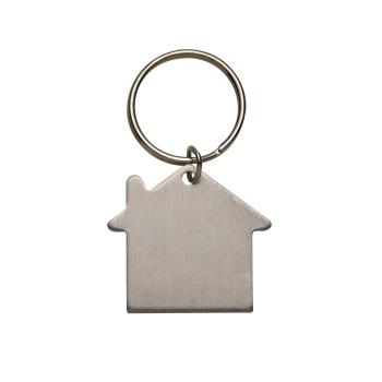 Chaveiro Metal Plaquinha em formato de casa pintura fosca