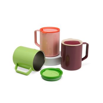 Caneca Inox Parede Dupla 270ml  brilhante