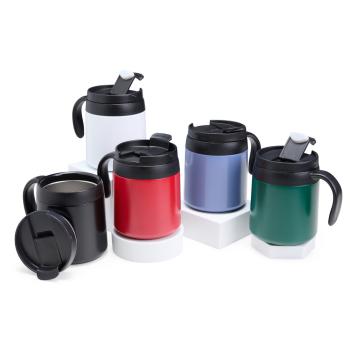 Caneca Térmica 350ml Alça Plástica e Base Antiderrapante