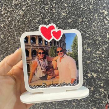 PORTA RETRATO EM 3D C/FOTO EM ACRILICO