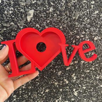 PORTA RETRATO LOVE EM 3D S/FOTO