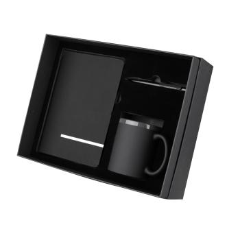 Kit Escritório Caderno Com marcador , Caneta e Caneca de Ceramica
