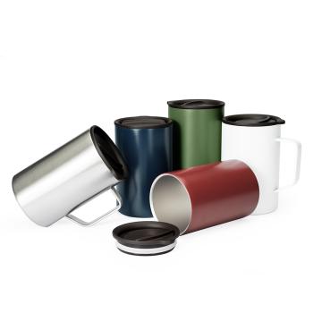 Caneca Inox Parede Dupla Cores Foscas 350ml