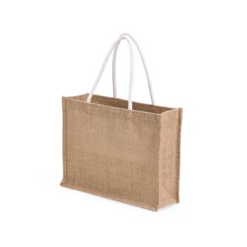 Sacola de Juta com alças reforçadas e estrutura de 400g/m² 26x333x