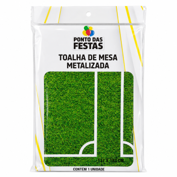 DE- TOALHA DE MESA CAMPO DE FUTEBOL 137X183CM C/1 UN  - VERDE