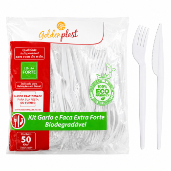 KIT GARFO FACA BRANCA  50 Unidades LQ