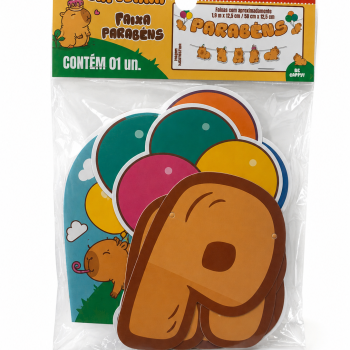 FAIXA PARABENS CAPIVARA 01 un.