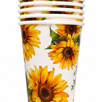 EMB- COPO DE PAPEL GIRASSOL 230G 250ML C/8 UN