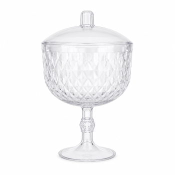 MINI TACA GOURMET DIAMOND C/TAMPA 850ML - TRANSP. LQ