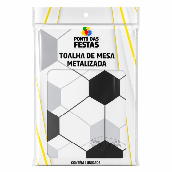 DE- TOALHA DE MESA CAMPO DE FUTEBOL 137X183CM C/1 UN  - BRANCO