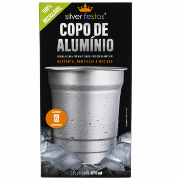 COPO REUTILIZAVEL DE ALUMINIO 470 ML