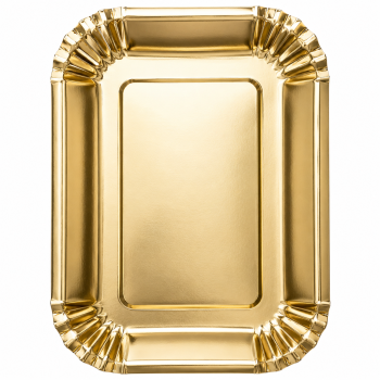 PRATO PAPEL RETANGULAR DOURADO