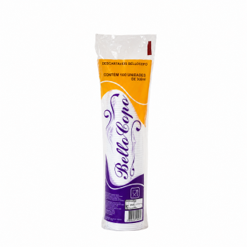 COPO PS 300ML BRANCO BELLO FESTAS - 100 Unidades  LQ