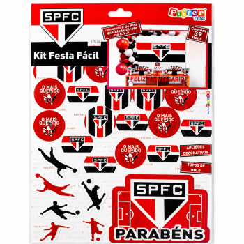 KIT FESTA FACIL SAO PAULO FC COMPLETO 109 ITENS
