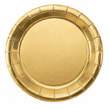 PRATO PAPEL LISO DOURADO
