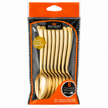 COLHER SOBREMESA LINHA GOLD PREMIUM