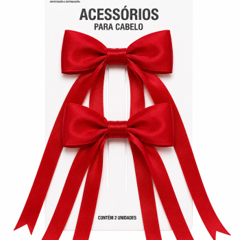 TI- PRESILHA LACO FITAS CETIM 22C  - VERMELHO
