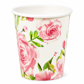 COPO PAPEL ROSAS